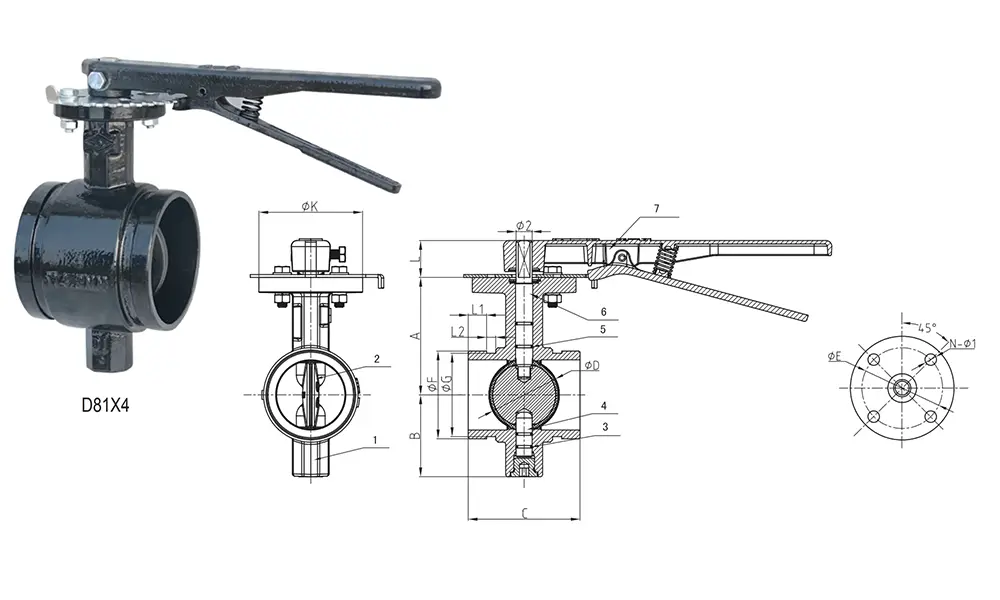 Grooved Butterfly Valve